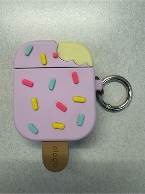 Lilac Ice Cream Sprinkles AirPods Case with Keyring
